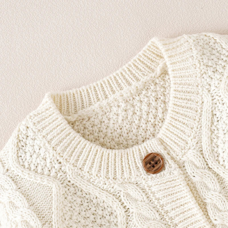 Knitted Cotton Baby Cardigan Sweater 0-3Y - I Love Goods