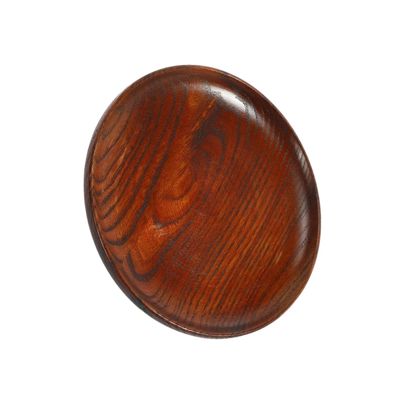Smooth Round Wooden Bread Dish Tray / Seasoning Plate - I Love Goods
