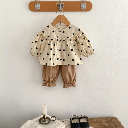 Spring and autumn baby girl top + loose trousers (tops and pants are sold separately) - I Love Goods
