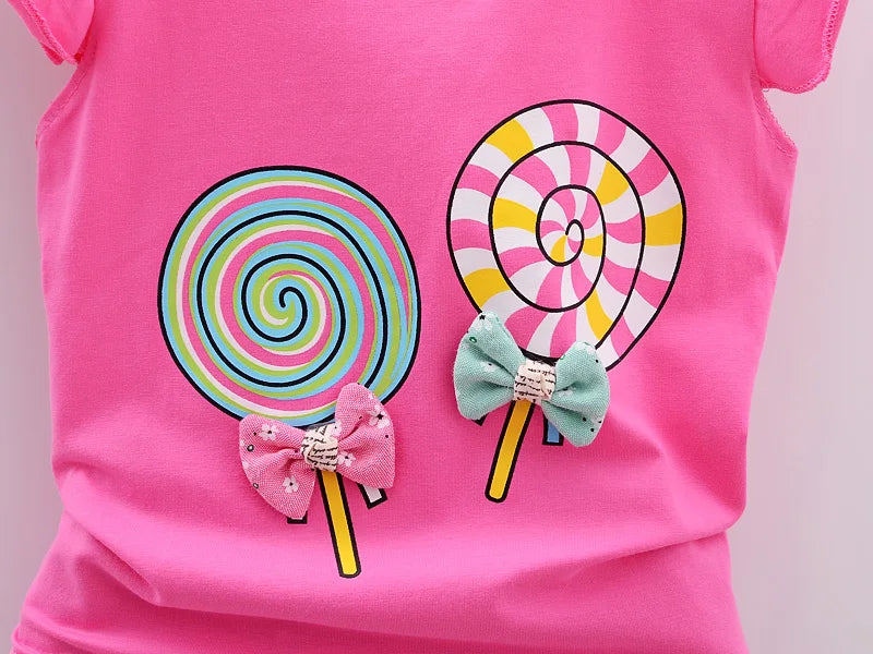 Sweet Treat Style: Girls 2PC Shorts Set - I Love Goods