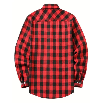Classic Flannel Plaid Button-Down Shirt - I Love Goods
