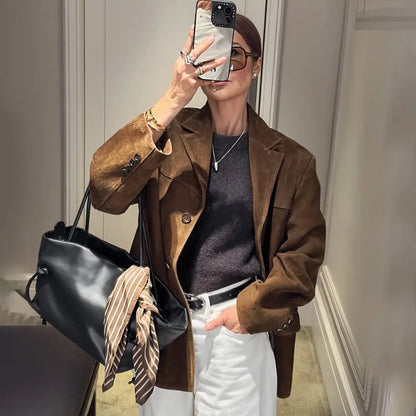 Vintage Suede Blazer for Women - I Love Goods