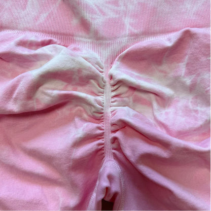 High-Waist Scrunch Tie-Dye Leggings - I Love Goods