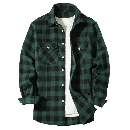 Classic Flannel Plaid Button-Down Shirt - I Love Goods