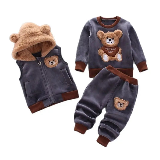 Cozy Warmth! 3PC Fleece Toddler Suit - I Love Goods
