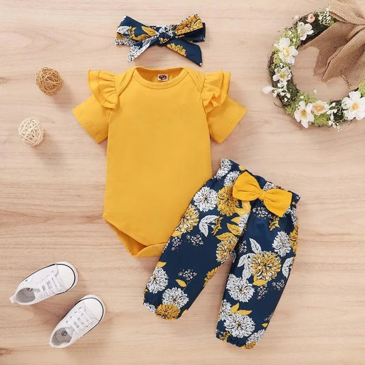 Picture-Perfect! Floral 3PC Baby Set - I Love Goods
