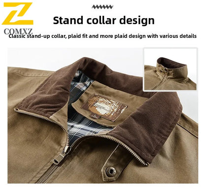 New 2025 Men's Retro Cotton Lapel Jacket - I Love Goods