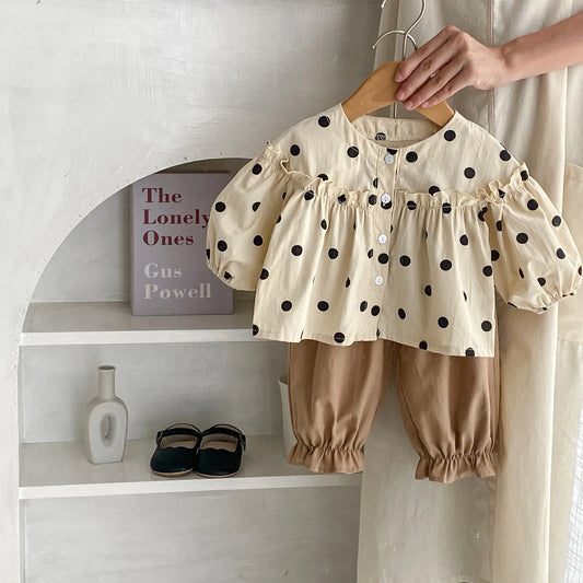 Spring and autumn baby girl top + loose trousers (tops and pants are sold separately) - I Love Goods