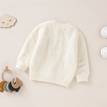 Knitted Cotton Baby Cardigan Sweater 0-3Y - I Love Goods