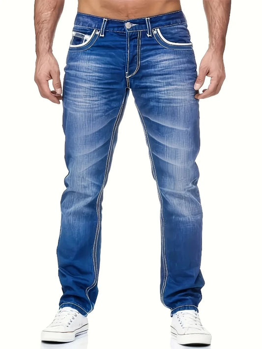 Cozy Blue Stretch Denim Jeans - I Love Goods