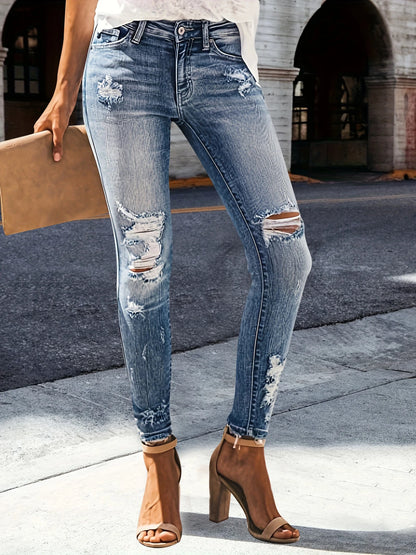 High-Waist Slimming Stretch Jeans - I Love Goods