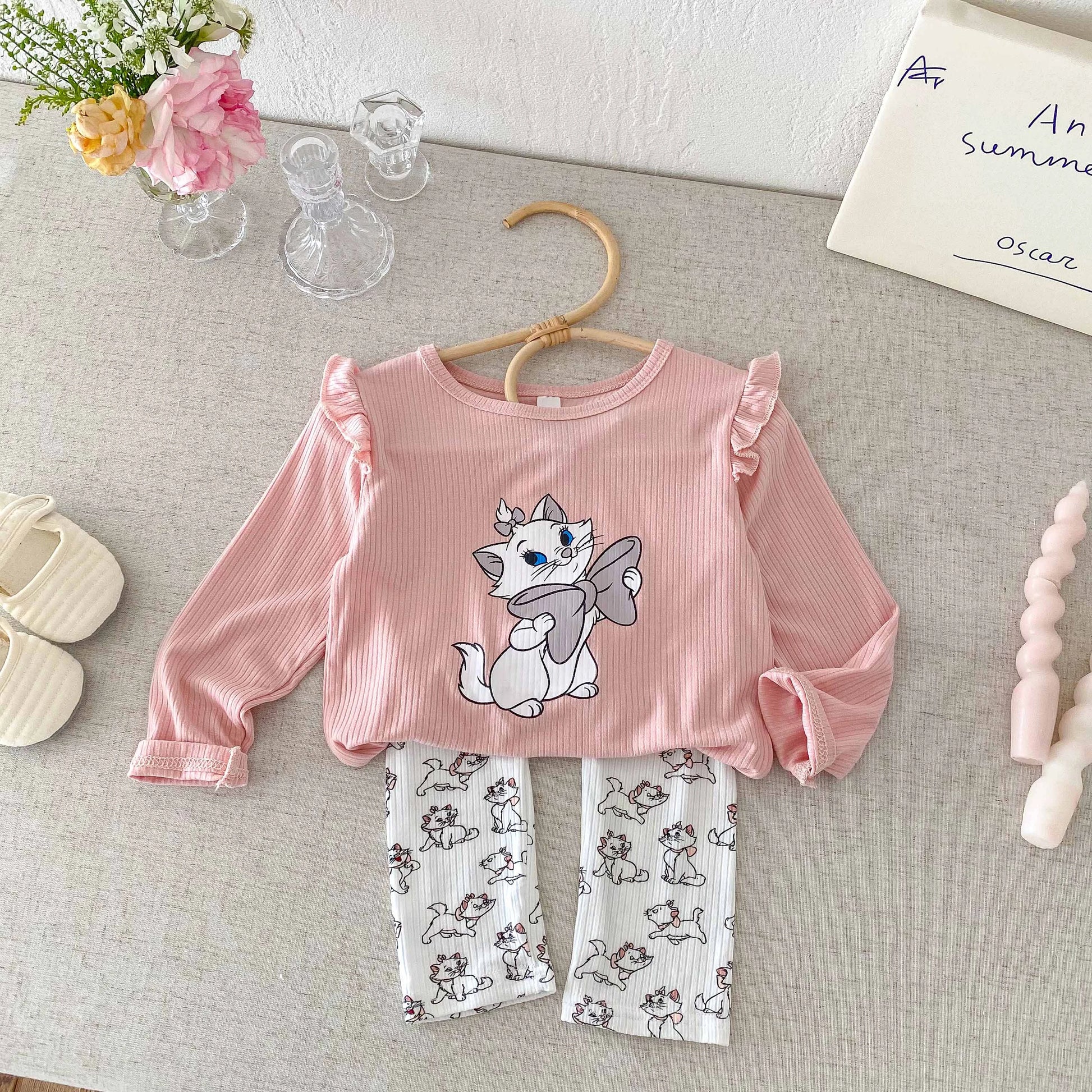 Girls' Fashion Cartoon Top & Pants Set - I Love Goods