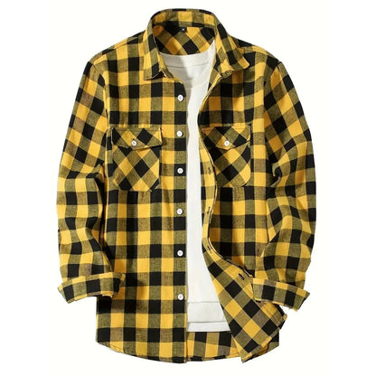 Classic Flannel Plaid Button-Down Shirt - I Love Goods