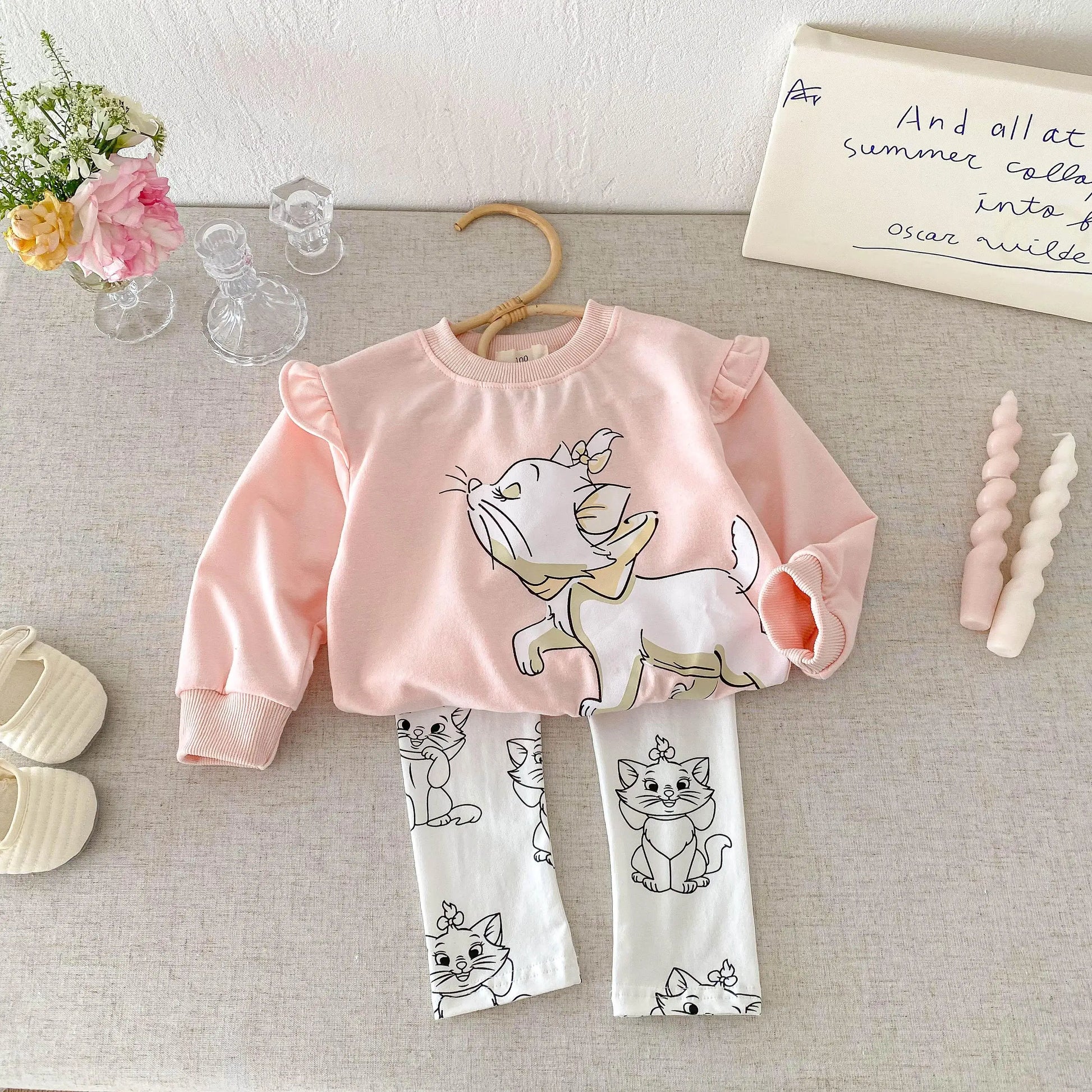 Girls' Fashion Cartoon Top & Pants Set - I Love Goods