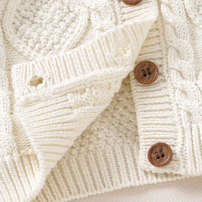 Knitted Cotton Baby Cardigan Sweater 0-3Y - I Love Goods