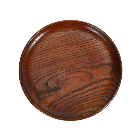 Smooth Round Wooden Bread Dish Tray / Seasoning Plate - I Love Goods