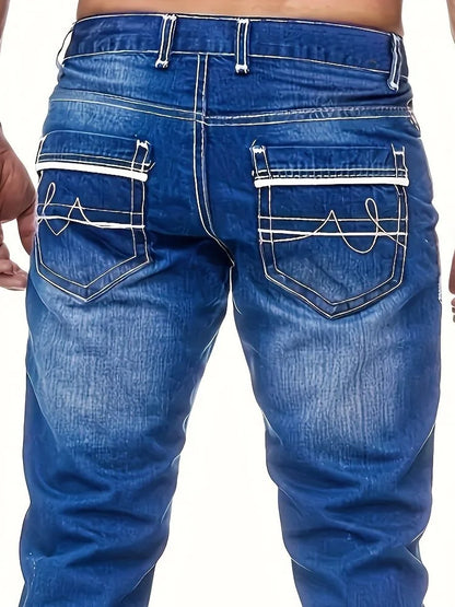 Cozy Blue Stretch Denim Jeans - I Love Goods