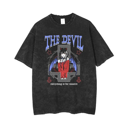 Washed Vintage Anime Gothic T-Shirt - I Love Goods