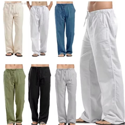 Cool & Comfy Men's Summer Linen Trousers - I Love Goods