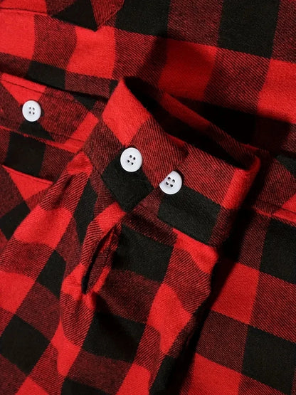 Classic Flannel Plaid Button-Down Shirt - I Love Goods
