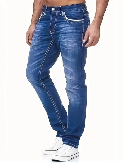 Cozy Blue Stretch Denim Jeans - I Love Goods