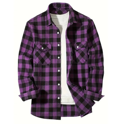 Classic Flannel Plaid Button-Down Shirt - I Love Goods