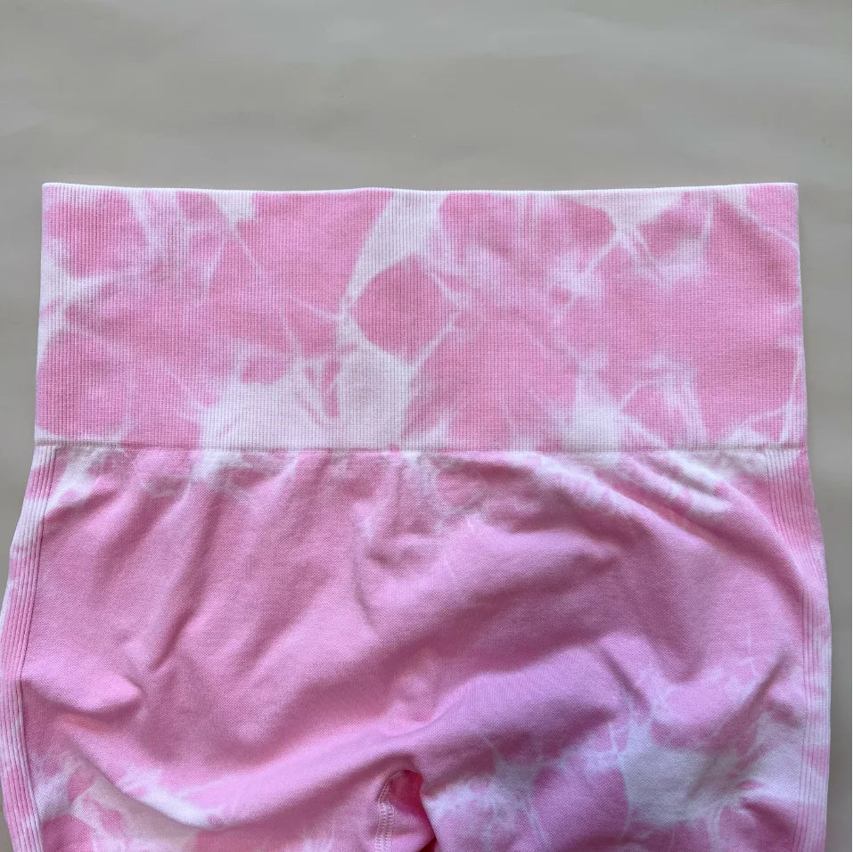 High-Waist Scrunch Tie-Dye Leggings - I Love Goods