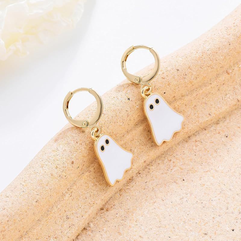Cute Ghost Huggie Hoop Earrings - I Love Goods