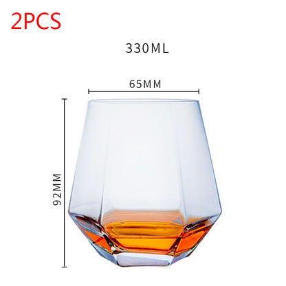 Handmade Crystal Tumbler Wine Glass - I Love Goods