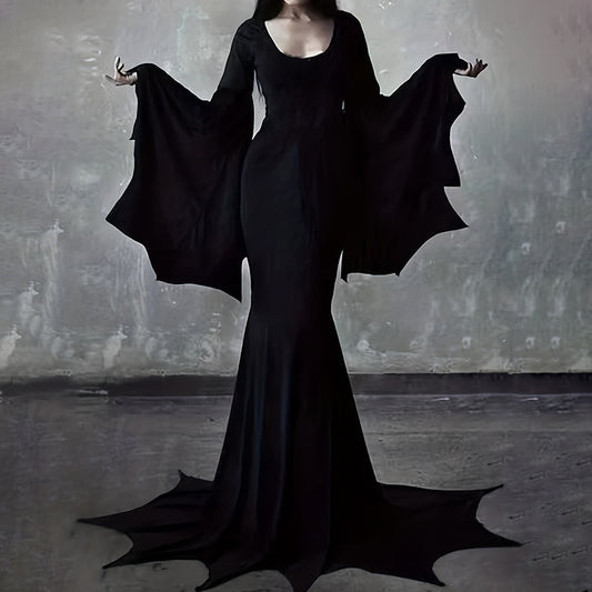 Gothic Witch Bat Sleeve Costume Dress - I Love Goods