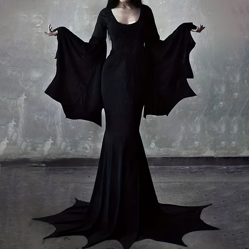 Gothic Witch Bat Sleeve Costume Dress - I Love Goods