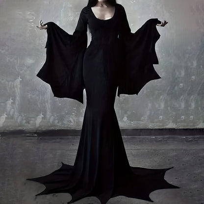 Gothic Witch Bat Sleeve Costume Dress - I Love Goods
