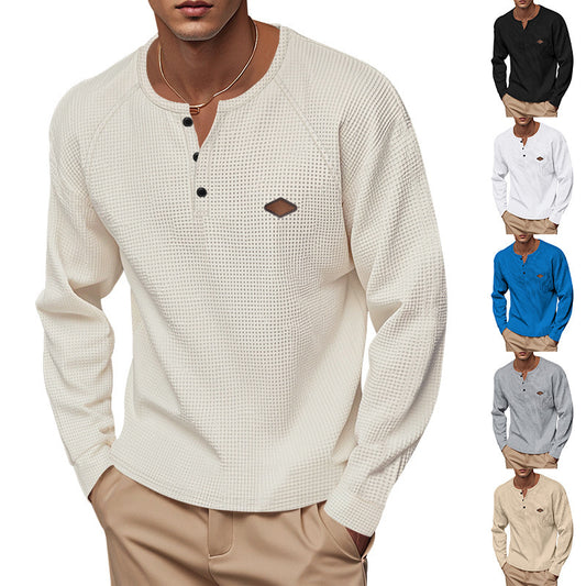 Men's Quick-Dry Waffle Henry Shirt - I Love Goods
