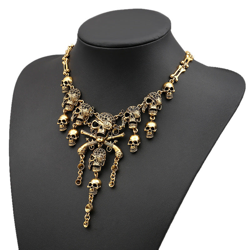Chic Punk Skull Tassel Necklace - I Love Goods