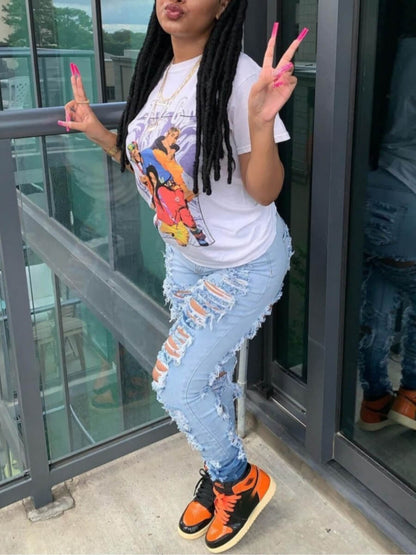 The Perfect-Fit Ripped Stretch Jeans - I Love Goods