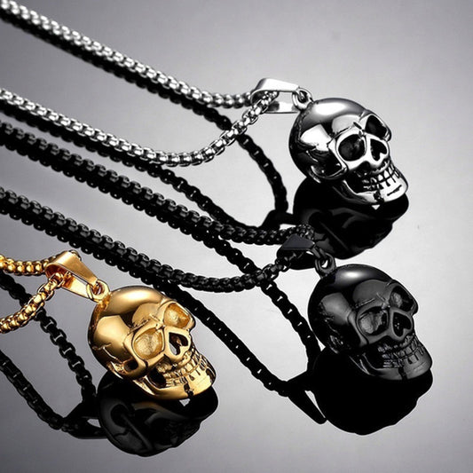 Men's Titanium Steel Skull Necklace - I Love Goods