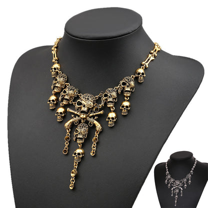 Chic Punk Skull Tassel Necklace - I Love Goods