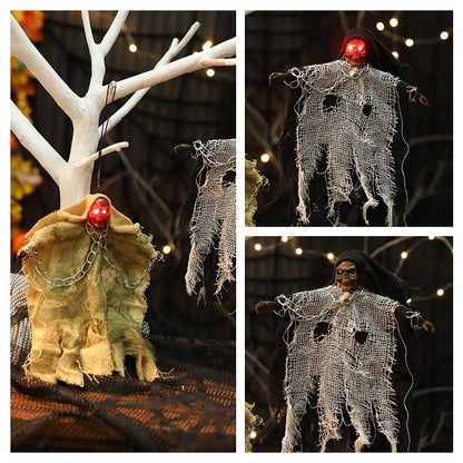 Glowing Chain-Bound Skull Ghost - I Love Goods