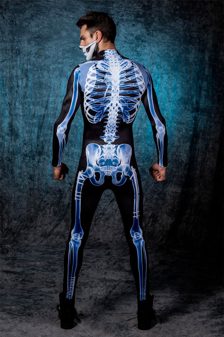 Spooky Skeleton 3D Print Bodysuit - I Love Goods