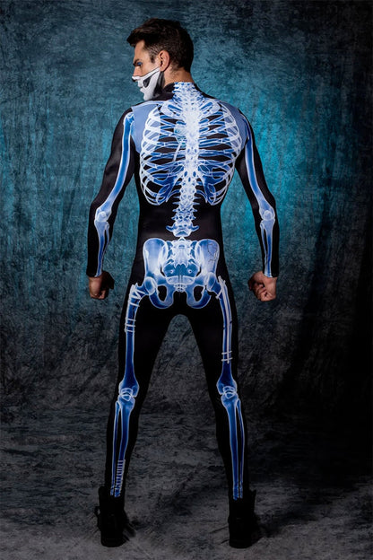 Spooky Skeleton 3D Print Bodysuit - I Love Goods