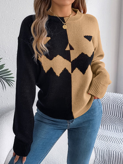 Fall-Ready Spooky Pumpkin Sweater - I Love Goods